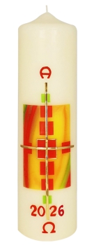 Ostertischkerze 270/70 mm, Dek. 3400